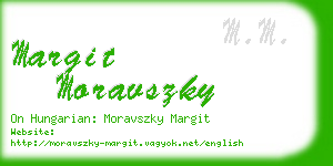 margit moravszky business card